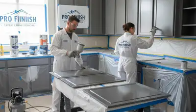 Cabinet painting in Duluth, MN for kitchens and bathrooms with durable refinishing coatings