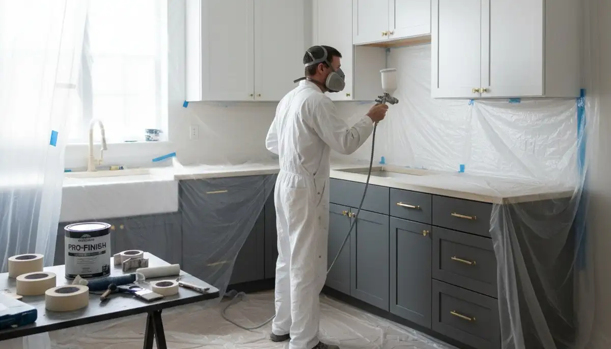 Cabinet painting in Duluth, MN for kitchen and bath refinishing with durable, moisture-resistant coatings