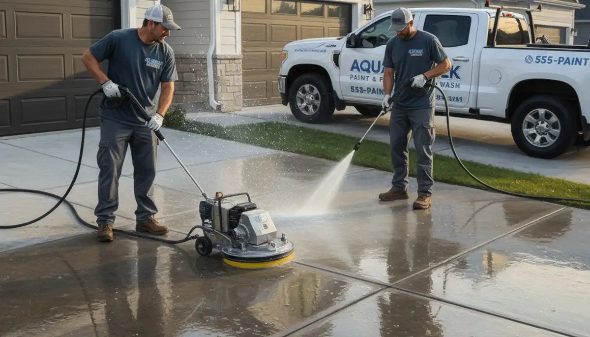 Duluth, MN concrete pressure cleaning for driveways and walkways by Duluth Paint Pros