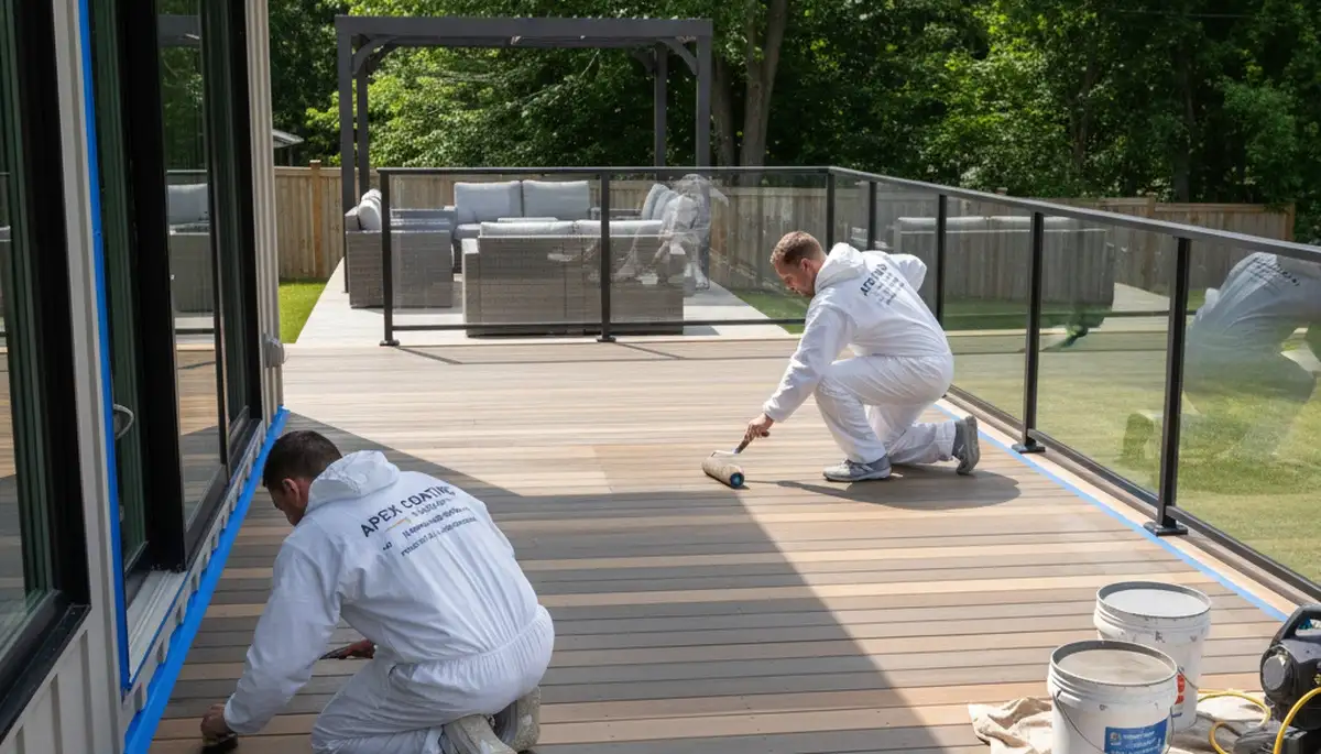 Professional deck painting in Duluth, MN for weatherproof protection against moisture and freeze-thaw stress