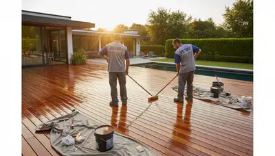 Deck sealing service in Duluth, MN to protect wood decks from winter cold and lake moisture