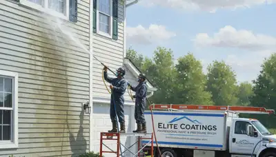 Vinyl siding pressure cleaning in Duluth, MN to remove mildew and grime from a home exterior