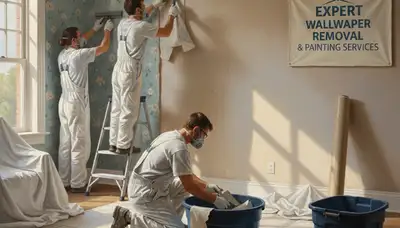 Duluth, MN painters removing wallpaper and prepping walls for a smooth finish
